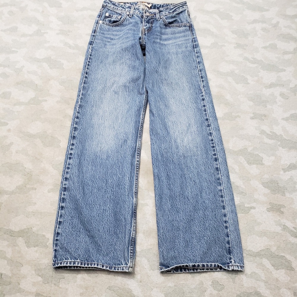Levi's Jeans Women 25 Blue Premium Low Loose Denim Light Wash